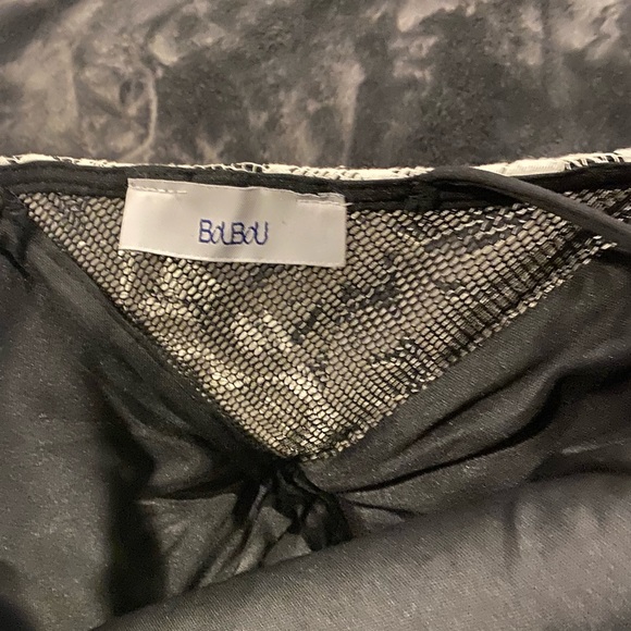 BEAUTIFUL BOUBOU  Party Dress EMBROIDERED FABRIC MIXING WHITE AND BLACK COLORS - Picture 10 of 11